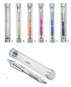 Coloral MO7392 stylo bille rétractable en aluminium anodisé avec accessoires chrome