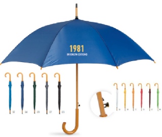 Parapluie avec manche et poignée en bois Cumuli KC5131