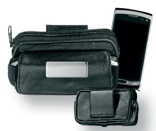 Porte -monnaie avec pochette pour le portable en chevreau souple 363-72.001