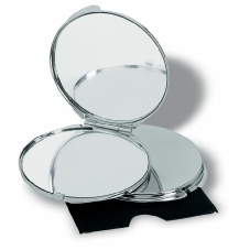 KC2204 Miroir de luxe de couleur chromé avec deux miroirs dont l’un agrandit