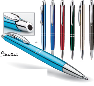 MARIETA stylo à bille métallique, encre bleue, SANTINI