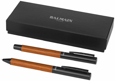 set de deux stylos woodgrain 